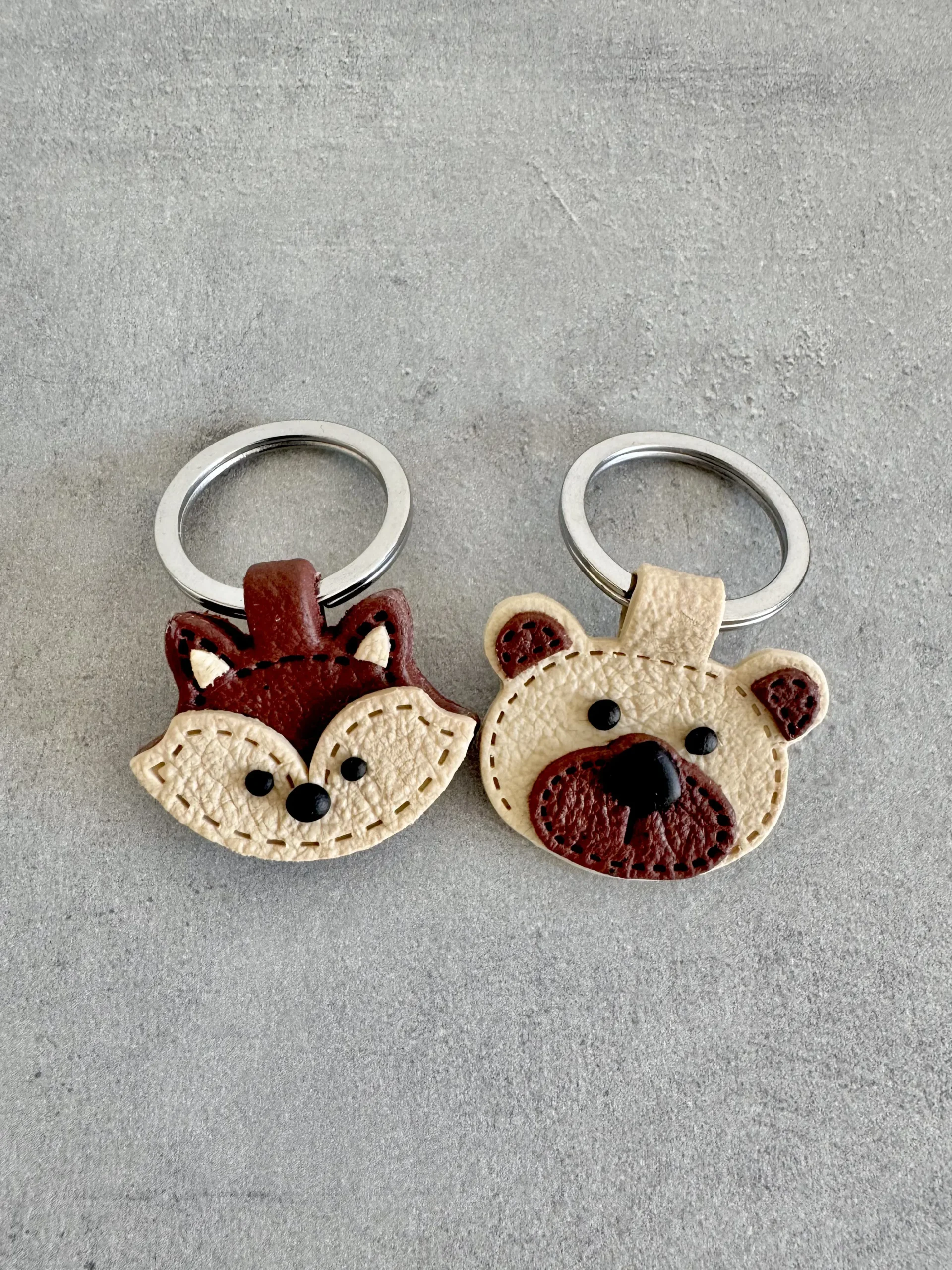 Pack llaveros oso + zorro