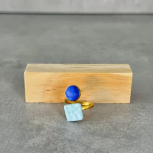 Anillo ajustable tonos azules