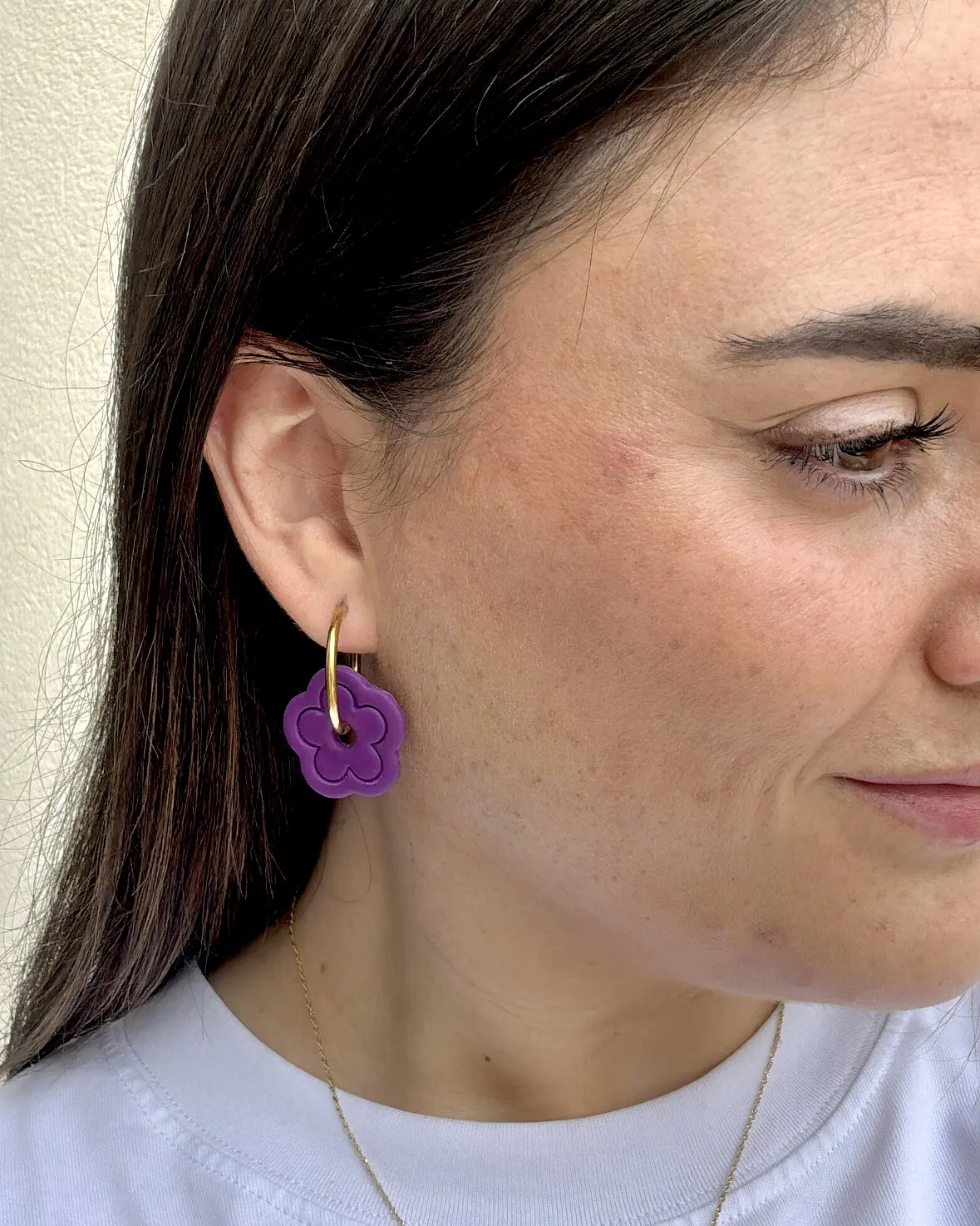Charm flor arcilla morado - Imagen 2