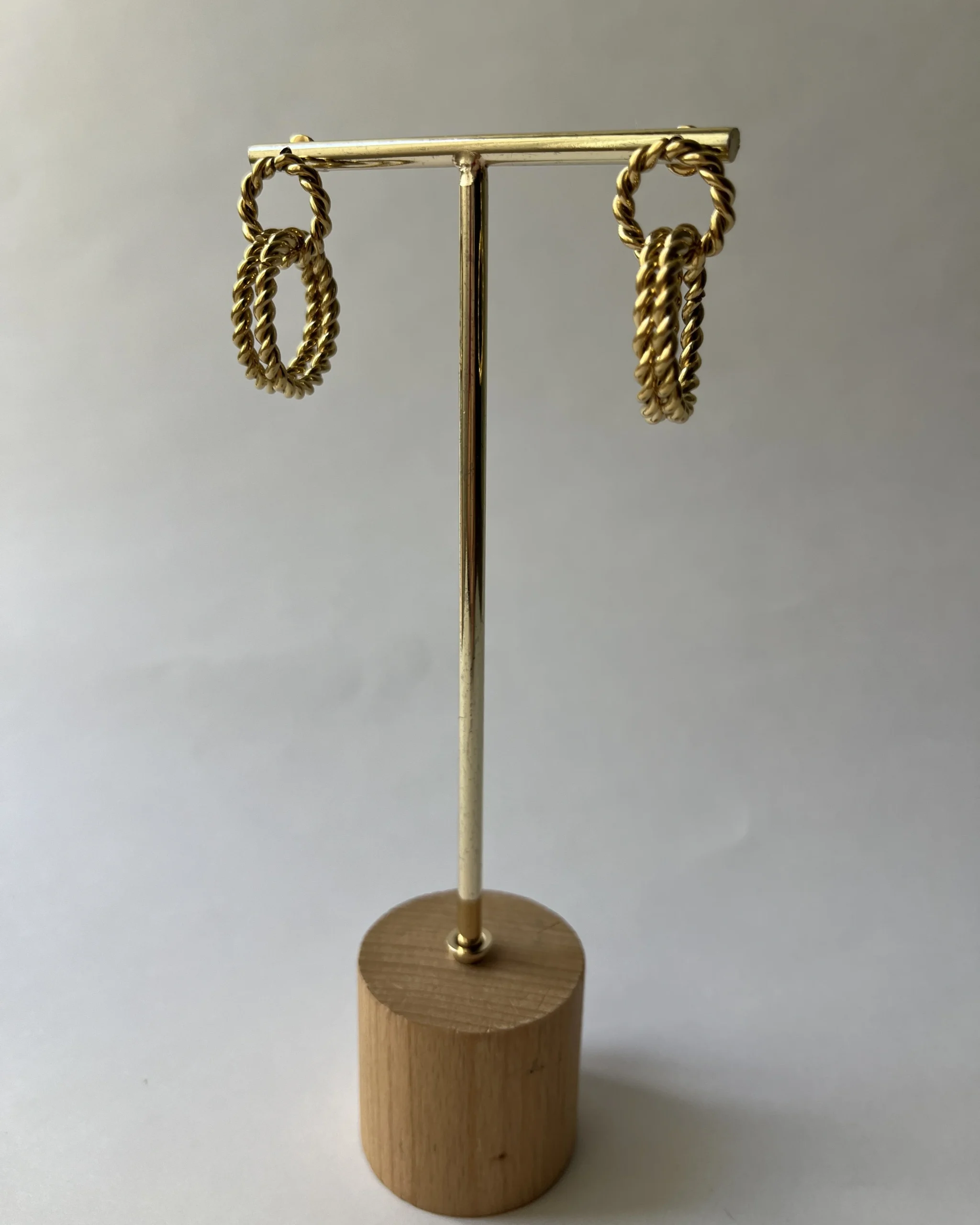 Aros espiral dorado