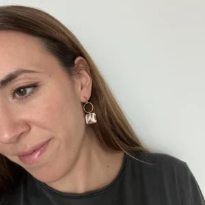 Pendientes asimétricos mezcla marrones