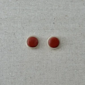 Botón beige y marrón metalizado