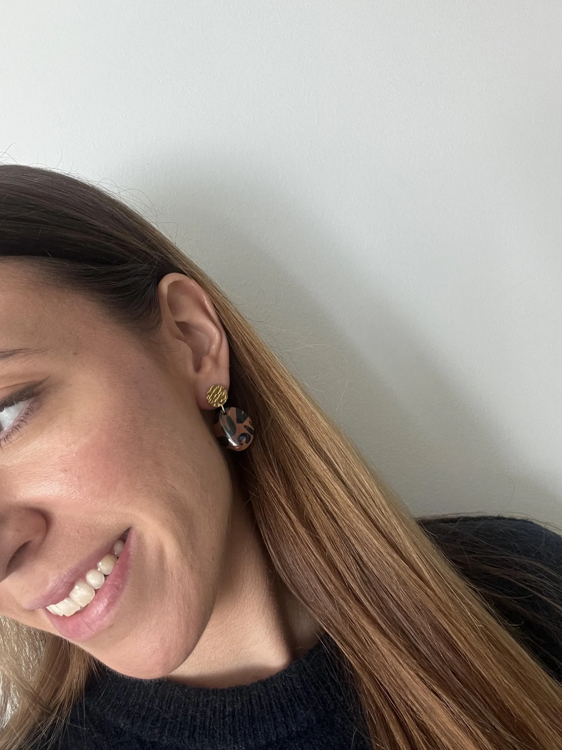 Pendientes ovalo leopardo - Imagen 2